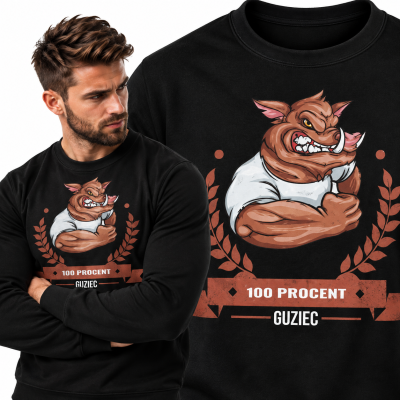 BLUZA  NA SIŁOWNIĘ  100 PROCENT GUZIEC